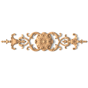 Baroque style decorative applique for interior from wood